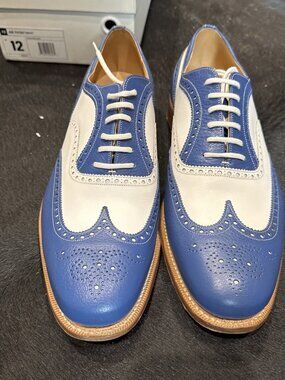 Church's Eu 46.5 UK 12.5 US 13.5  Lace Up DOWNTON 2 Blue White NWT